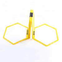 Anillos de agilidad de velocidad hexagonales de plástico para entrenamiento de fútbol y baloncesto, equipo de entrenamiento de fútbol personalizable respetuoso con el medio ambiente