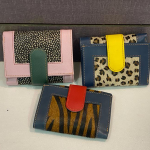 Cartera de cuero con estampado de animales para mujer, monedero pequeño de piel - Product Image 1