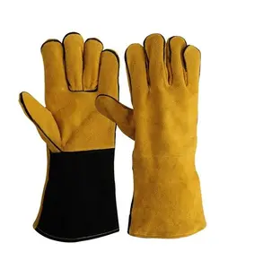 优质牛皮耐火耐热焊接手套最佳焊接手套
