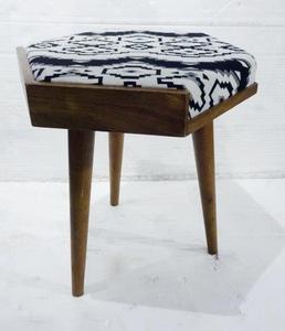 Modern Wood Coffee <b>Table</b> with Cotton Seat Classical for Side, Living Room, Bedroom in <b>Brown</b> Color Unique Coffee <b>Table</b> - Product Image 6
