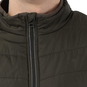 Vestes d'hiver matelassées pour hommes, décontractées, fines, à capuche, écologiques, respirantes, fermeture éclair, service OEM, impression en relief, taille XL - Product Image 5