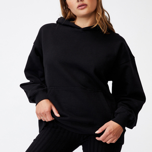 Sudaderas cortas negras estilo deportivo OEM New Style para niñas, 100% algodón, para hacer ejercicio. - Product Image 2