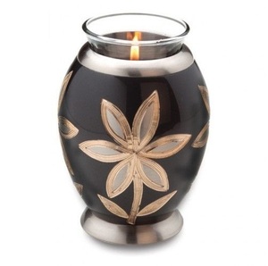 <b>Tealight</b> <b>Candle</b> Tulip Brass Keepsake Cremation Urn by love Urns - Product Image 5