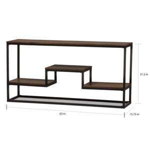 Meuble de TV industriel moderne Table console Meubles de salon avec fer et bois de manguier Décoration intérieure - Product Image 5