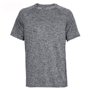 Camiseta de combinación gris para hombre, jersey de media manga, camiseta ajustada para hombre con logotipo y diseño personalizados - Product Image 1