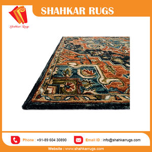 Custom Size Modern Design Wool <b>Rug</b> Hand Tufted Rust Multi-Color Prayer Style for Home Office Dining Room <b>Thick</b> Plush Pile - Product Image 5