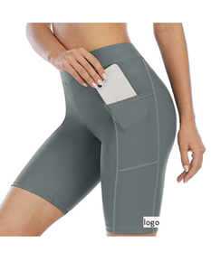 Pantalones cortos de baño con bolsillos para mujer, bañador de cintura alta, personalizado, pantalones cortos de tela, pantalones cortos de tabla 82% nailon, 18% LICRA - Product Image 4