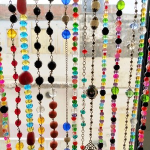 Pots de fleurs suspendus verticaux, porte-cartes à suspendre à la porte, lampe en mosaïque turque, décorations en perles de cristal, ornements suspendus, fournisseur en gros - Product Image 4