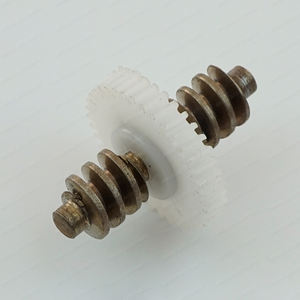 BGE622 Side <b>Mirror</b> Repair with Plastic Gear for S40 S60. Item Lenght:26.25 Mm; <b>White</b> Plastic Gear Diameter: 18.10 mm - Product Image 1