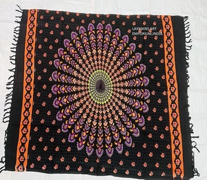 Multi Colours Mandala Printed Rayon Pareo <b>Sarongs</b> With Fringes Wholesale Supplier From India Rayon pareo <b>sarongs</b> wholesale - Product Image 3
