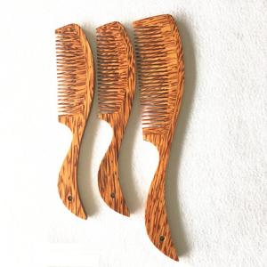 Peines de pelo de madera de coco, estilo minimalista, natural, hecho a mano, peine de madera, excelente calidad - Product Image 3