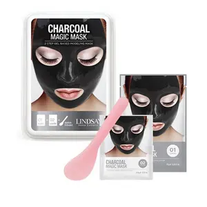Conjunto de bandeja de polvo de gel de arcilla facial de modelado de carbón negro Etiqueta Privada - Product Image 1