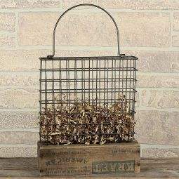 Panier à fruits et légumes en métal rustique conçu pour la ventilation, gardant les produits frais tout en améliorant le style de la cuisine - Product Image 5