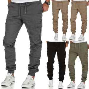Pantalons de jogging coniques pour hommes, style décontracté athlétique, de survêtement avec panneaux Slim Fit, personnalisés, pour la course, pour hommes, avec poches à fermeture éclair - Product Image 2