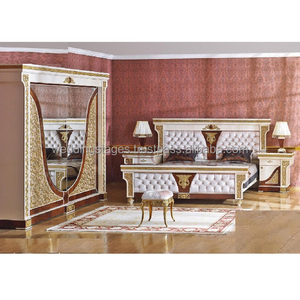 Modern Teak Carved Wooden Bedroom Furniture European Wooden Carved Turkish Bedroom Furniture Premium Quality Bedroom Furniture - Product Image 1