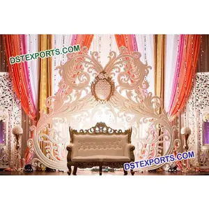 Panel de fondo para escenario de boda, decoración de Paisley de fibra elegante, decoraciones de pared trasera, último diseño