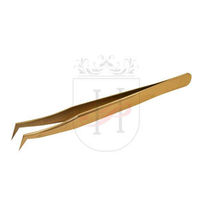 Pinza de 75 grados de volumen tipo L, oro rosa, Etiqueta Privada, acero inoxidable, alta calidad, extensión de pestañas, pinza de volumen - Product Image 2