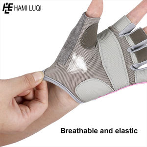 Hot Sale White Leather Gym <b>Gloves</b> for Workout and <b>Weight</b> Lifting Fitness Support Strap Wholesale Sports <b>Gloves</b> - Product Image 3