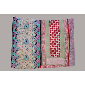 Handmade Indian Kantha Quilt Reversible Cotton Blanket Summer Bed Cover and Bedding <b>Sets</b> for Home and Hotel Use Hand Weaving - Product Image 2