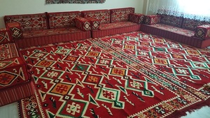 Juego de asientos de suelo árabe en forma de L, conjunto de sofás en forma de U, Majlis árabe - Product Image 2