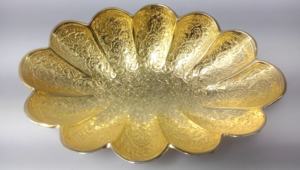 24 Carat Gold Plated Serving Bowl Gift <b>Item</b> Bowl Unique Design Gold Dry Fruit Bowl Home and Table <b>Decor</b> - Product Image 5