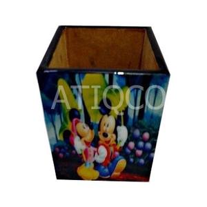 Caja de pañuelos de madera, impresiones pintadas, la última y moderna caja de servilletas esmaltada, elegante, superventas, soporte de pañuelos indio lacado - Product Image 2