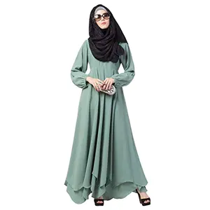 Abaya-robe musulmane connectée pour femmes, vêtement personnalisé, design simple, arabe, avec plaques personnalisées, ajout