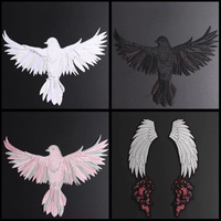 Autocollants brodés en forme d'aigle, appliques d'oiseaux à coudre, fleurs, ailes, transferts thermocollants pour la réparation de vêtements, patchs