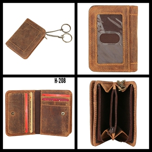 Bolsa tarjetero de piel auténtica marrón de primera calidad exclusiva al por mayor, regalos corporativos de lujo a precios competitivos - Product Image 3