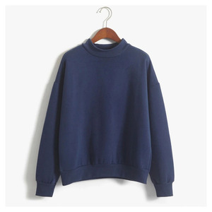 Sweat-shirt de qualité supérieure, uni, avec logo brodé personnalisé, en molleton de coton, surpiqûres apparentes, unisexe, prix abordable - Product Image 2