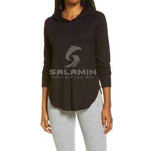 2022 OEM haute qualité femmes hiver Streetwear nouvelle mode Logo personnalisé polaire tissu surdimensionné pull à capuche équipage lavé - Product Image 1