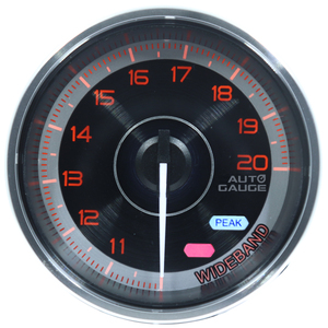 Indicador de relación de combustible de aire de banda ancha de 2-3/8 pulgadas (60mm), LED Blanco/ámbar, rango de 10-20 AFR, pantalla de aguja de fácil instalación para Universal - Product Image 4