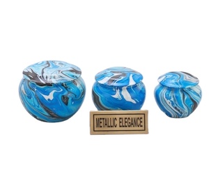 Urna para cenizas de mascotas Urnas con estampado de pata para animales Tamaño de metal Urna para mascotas personalizada Suministro funerario al por mayor - Product Image 1