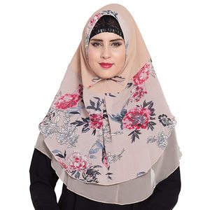 Hijab de gasa para mujer, bufanda de moda acanalada, Tudung, Bawal, arrugado, de gasa, chales plisados de rizos - Product Image 1