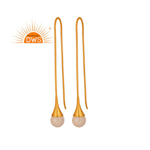 Trending 2026 Sterling Silver Natural Rose Chalcedony Gemstone <b>Dangle</b> <b>Earring</b> for Women Jewelry Manufacturer - Product Image 1