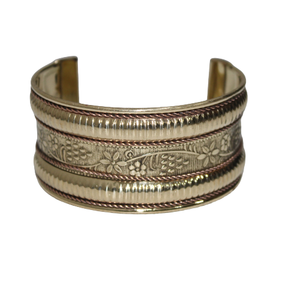 Precio al por mayor, accesorios tejidos a la moda para mujer, gemelos de latón y brazalete con tachuelas de perlas para fiestas y regalos - Product Image 1