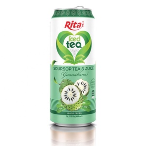 Boisson au thé pour le marché américain, thé et jus de corossol en conserve de 500 ml, thé glacé, perte de poids, marque privée - Product Image 1