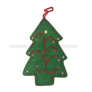 Suspension pour arbre de noël en feutre, fournitures artisanales de qualité supérieure, fait à la main, produit en laine pour décoration et suspension - Product Image 3