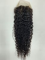 Pelo ondulado de cuerpo humano indio virgen crudo, extensión de cabello humano tejido con mechones y cierre, pelo crudo