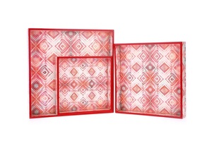 Organizador de comida de desayuno de madera natural sin terminar personalizado bandejas de servicio anidadas de madera con asas para decoración artesanal - Product Image 4