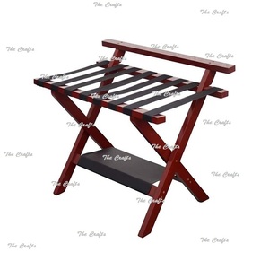 Portaequipajes de madera de Color marrón, estante de almacenamiento de maleta de tamaño y forma personalizados para hoteles domésticos y uso en viajes - Product Image 5