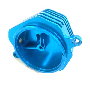 Accessoires de moto CSRK CYGNUS, couvre-culbuteurs et couvre-réservoir d'eau en acier inoxydable et aluminium résistant à la chaleur (BLEU) - Product Image 3