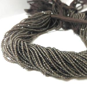2mm Naturel Micro Brun Fumé Quartz Facettes Perles de Pierres Précieuses en Gros Strand au Meilleur Prix Acheter Directement du Fournisseur du Fabricant - Product Image 1