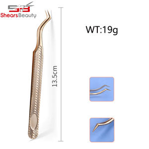 คีมหนีบขนตาสแตนเลสพลาสม่าสำหรับผู้หญิงอุปกรณ์เสริมความงามออกแบบโลโก้ได้ตามต้องการ - Product Image 2