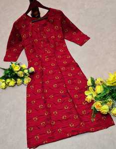 ชุดผ้าเรยอนพิมพ์ลายผ้าคอตตอนใส่สบายล่าสุดสำหรับสุภาพสตรีชุดอินเดียพร้อมชุดสวมใส่ในราคาต่ำขายส่ง - Product Image 3