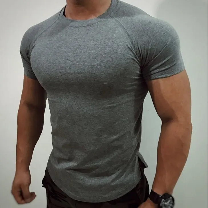 muscle fit mens t shirt design bodybuilding gym wear workout clothes t shirt