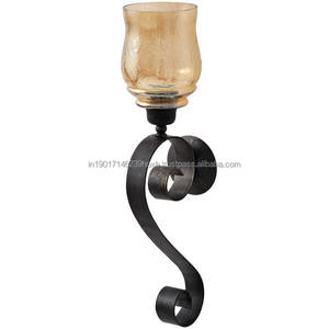 Candelabro de diseño de iluminación estándar, soporte de vidrio con decoración de Metal, otras velas pintadas, linterna para interior y exterior - Product Image 3