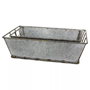 Planteur seau galvanisé Vintage, vente en gros, grand format, décoration de jardin en métal, Pot de fleurs, modèle de styliste, - Product Image 1