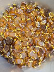 Vente en gros perles de verre rondes beige effet marbre design classique - Product Image 5