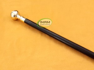 Classic Black Wooden Walking Cane with Polished Golden Compass Knob Handle | Elegant <b>Vintage</b> Walking <b>Stick</b> with Premium Brass - Product Image 5